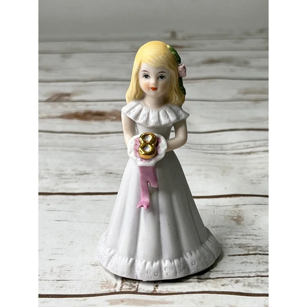 Enesco Growing Up Birthday‎ Girls Porcelain Figurines Lot of 4